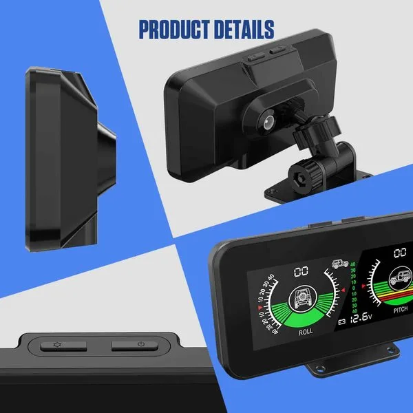 MRCARTOOL M50 GPS Smart Inclinometer Digital Inclinometer Guage for Off-Road SUV Vehicles GPS HUD