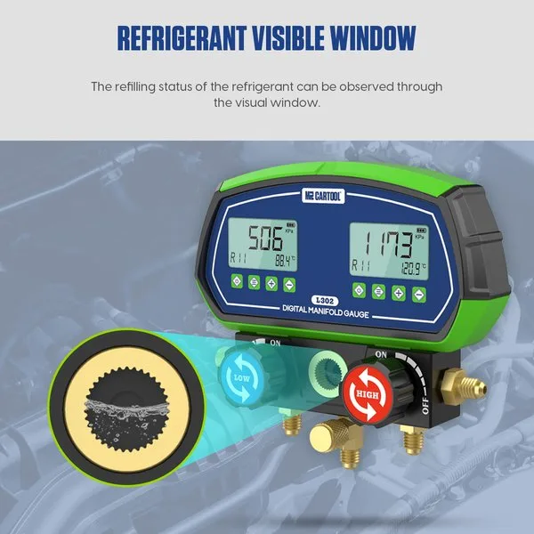 MRCARTOOL L302 Digital Refrigerant Gauge & HVAC gauges​