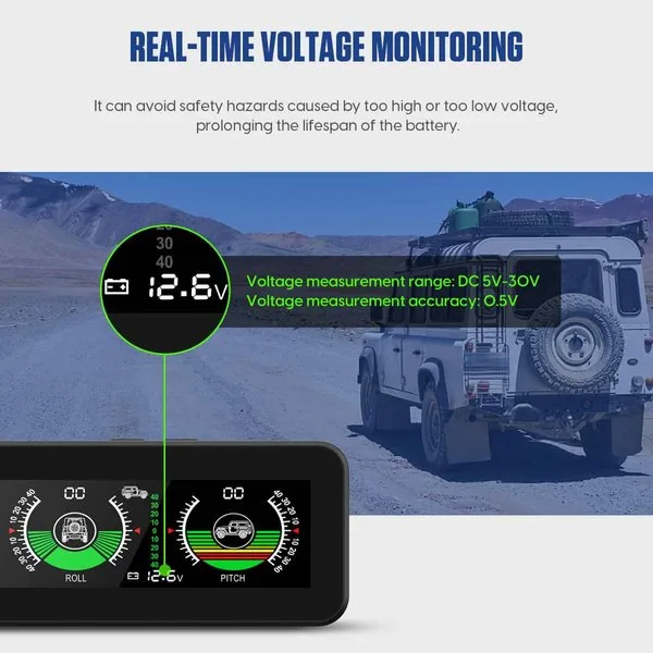 MRCARTOOL M50 GPS Smart Inclinometer Digital Inclinometer Guage for Off-Road SUV Vehicles GPS HUD