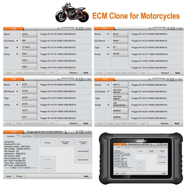 [Two Softwares] OBDSTAR DC706 ECU Tool D/ E/ F Version for Car and Motorcycle ECM/ TCM/ BODY Clone by OBD or BENCH