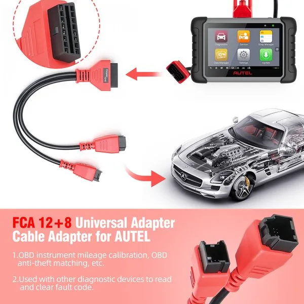 [US No Tax] OEM FCA 12+8 Universal Adapter for X300 DP/ X300 DP Plus/ X300 PRO4/ Odo Master/ X200 PRO2