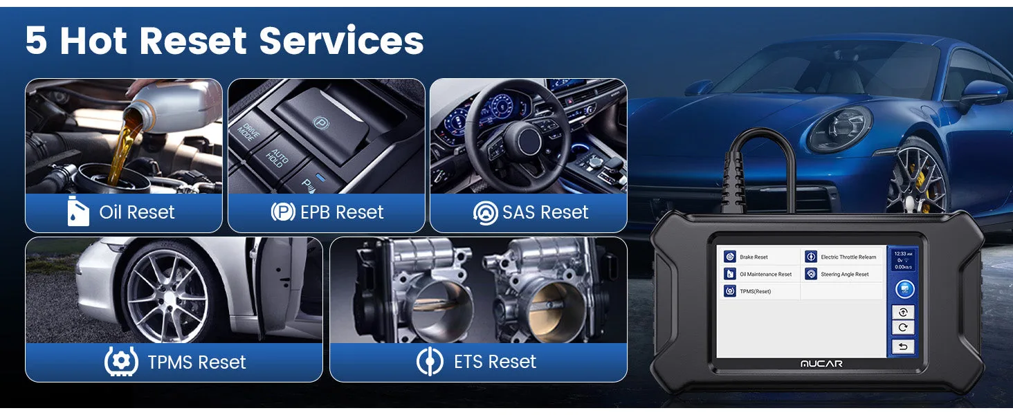 MUCAR CS4 oil, EPB, SAS, TPMS and throttle reset services