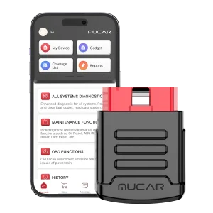MUCAR BT200 Bluetooth OBD2 Scanner with Full-System Diagnostics & Reset Services